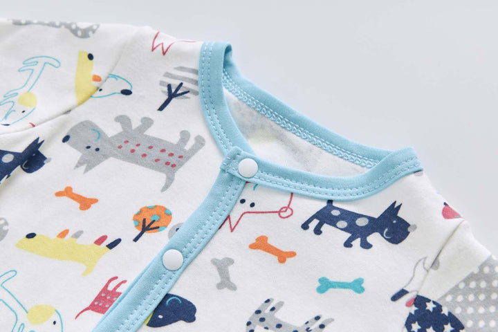 Baby Boy Cotton Sleepsuit Puppy All In One Jumpsuit