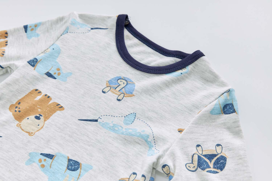 Baby Kids Pajamas Sea Animals Top n Pants Set