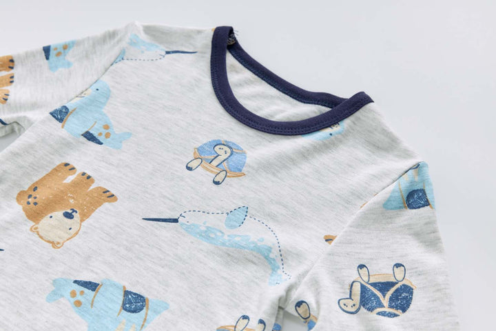 Baby Kids Pajamas Sea Animals Top n Pants Set