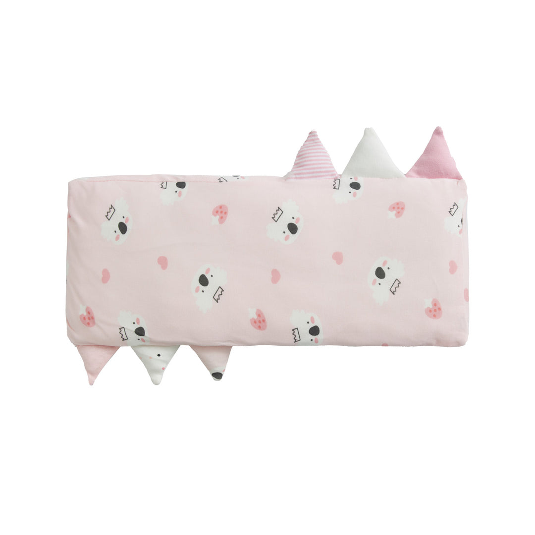 Baby Kids Bamboo Pillow Case Baby Bed-Time Hug Pillow Jumbo Pillow w Teething Tag Pink w White Koalas - Little Kooma