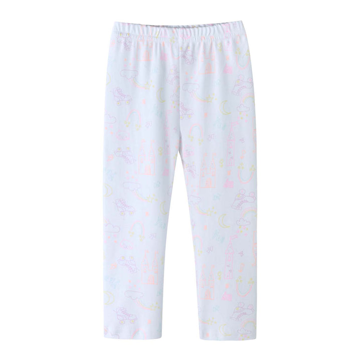 Baby Kids Pajamas Pink Rainbow Top n Pants Set