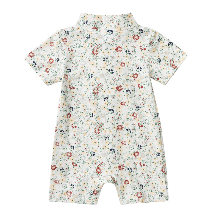 Blossom Harmony Collection Baby Boy Beige Little Flower Cheongsam Romper Family Wear 0801 - Little Kooma