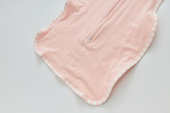 Infant Transition Swaddle w Arm Freedom 2-Way Zipper Pink - Little Kooma