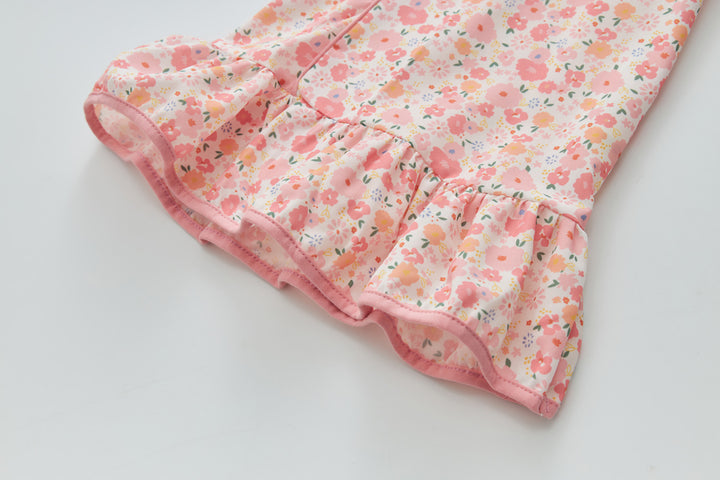 Baby Girl Pink Floral Cheongsam Dress 0820X - Little Kooma