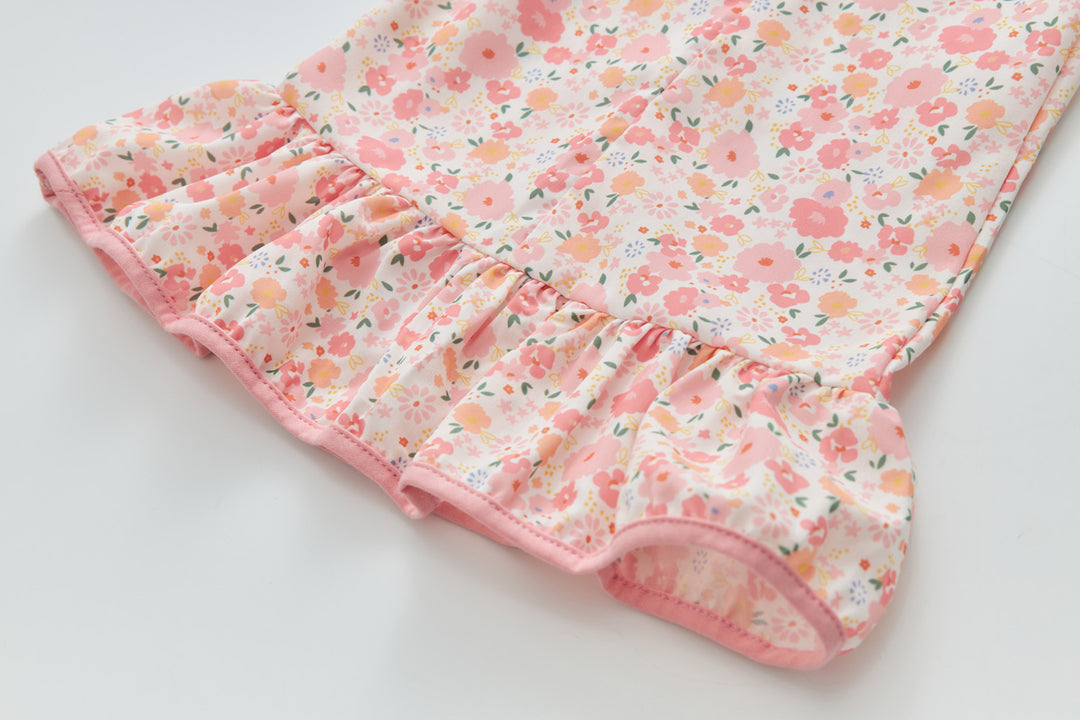 Baby Girl Pink Floral Cheongsam Dress 0820X - Little Kooma