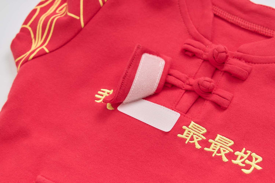 Singapore Souvenir Gift Baby Kids Boys Cheongsam Set Leave Ang Bao Here Top n Shorts CNY Chinese New Year Outfit