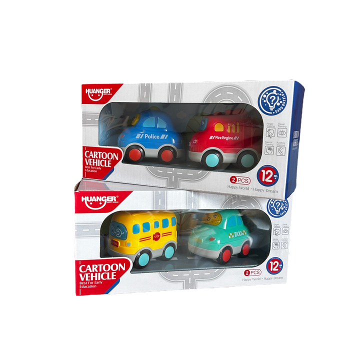 Babycare Baby Toys Mini Cars Set Cartoon Trucks Vehicles Transportation Car Toys for Boys and Girls 4pcs - Little Kooma