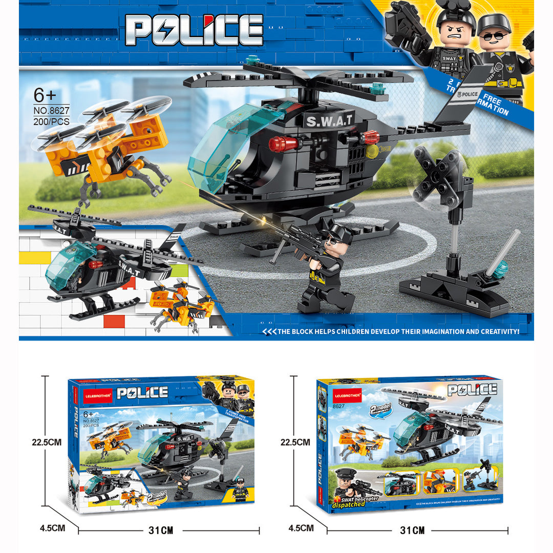 Kids 200 Pcs Building Blocks The Swat Team Dispatched - Little Kooma