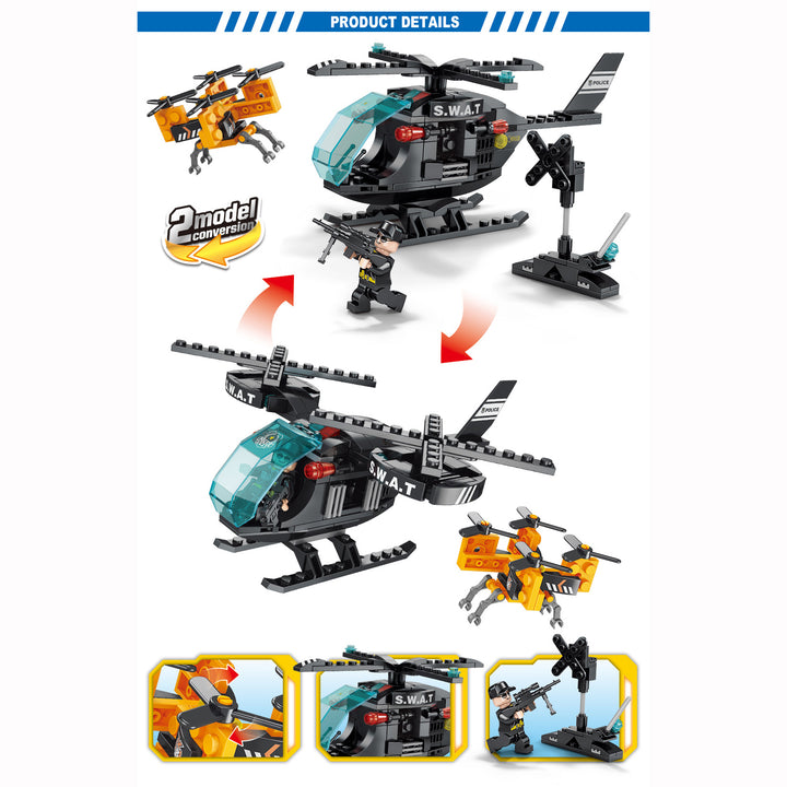 Kids 200 Pcs Building Blocks The Swat Team Dispatched - Little Kooma