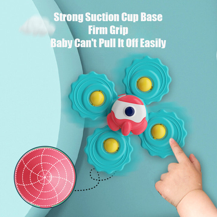 Huanger Suction Cup Spinning Toy Baby Bath Toys Sand Hammer Teething Toy - Little Kooma