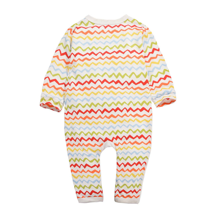 Baby Mommy Loves Me Colorful Sleeves Jumpsuit All In One - Little Kooma