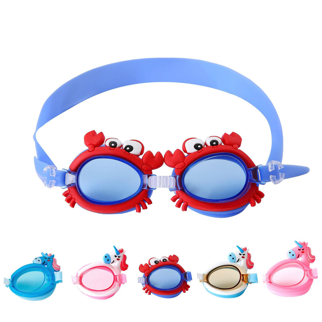 Kid's Swimming Goggles Anti-fog Wide Vision Silicone Frame - Little Kooma