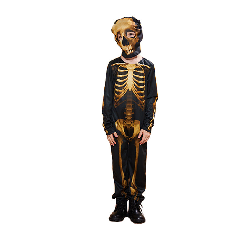 Kids Halloween Costume Golden Skeleton FT22553 - Little Kooma