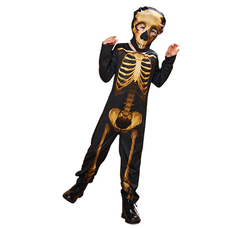 Kids Halloween Costume Golden Skeleton FT22553 - Little Kooma