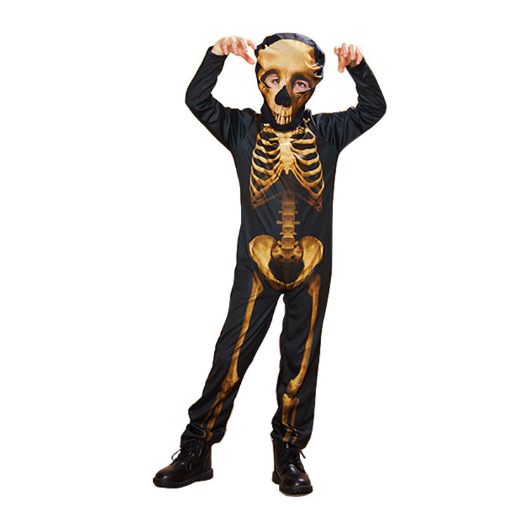 Kids Halloween Costume Golden Skeleton FT22553 - Little Kooma