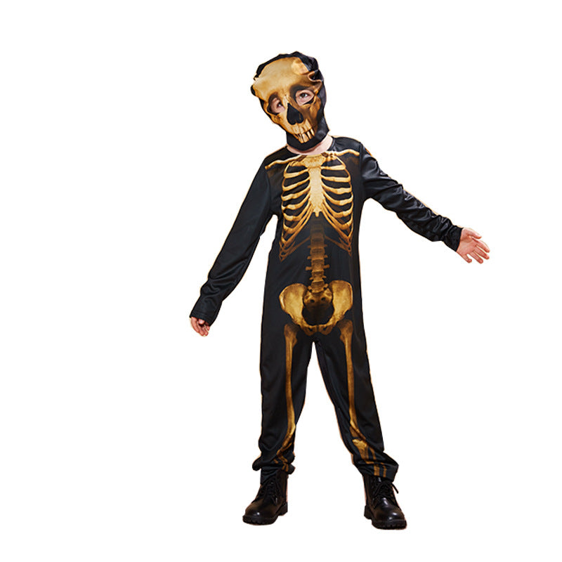 Kids Halloween Costume Golden Skeleton FT22553 - Little Kooma