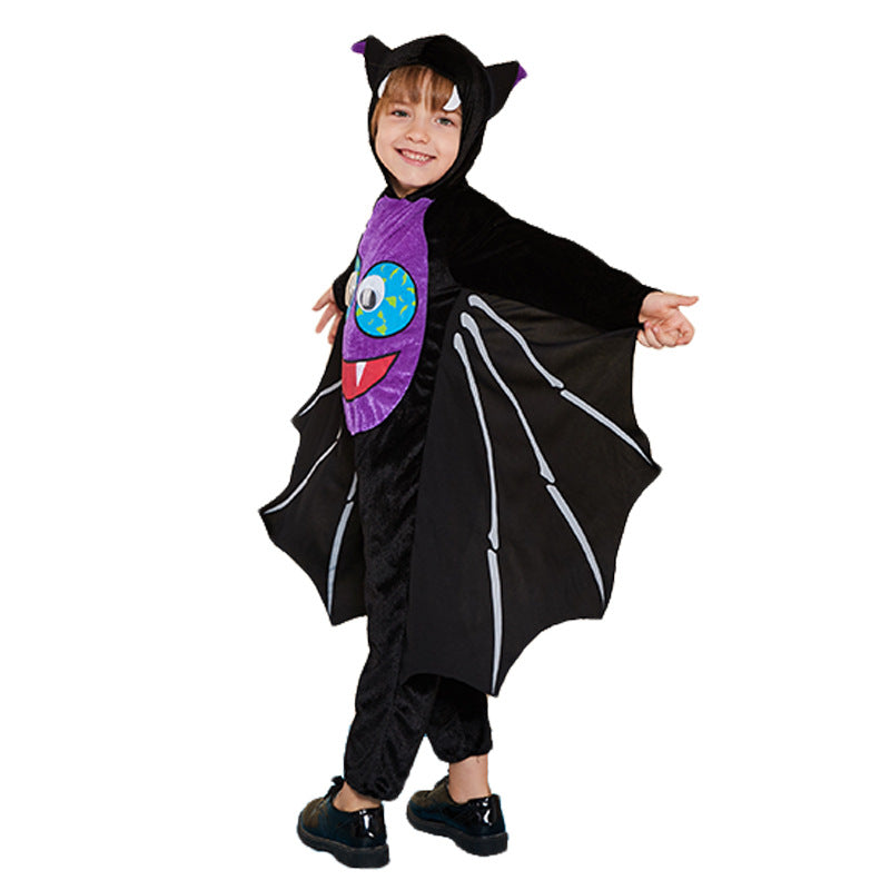 Kids Halloween Costume Purple Face Bat Cosplay FT22543 - Little Kooma