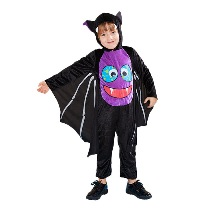 Kids Halloween Costume Purple Face Bat Cosplay FT22543 - Little Kooma