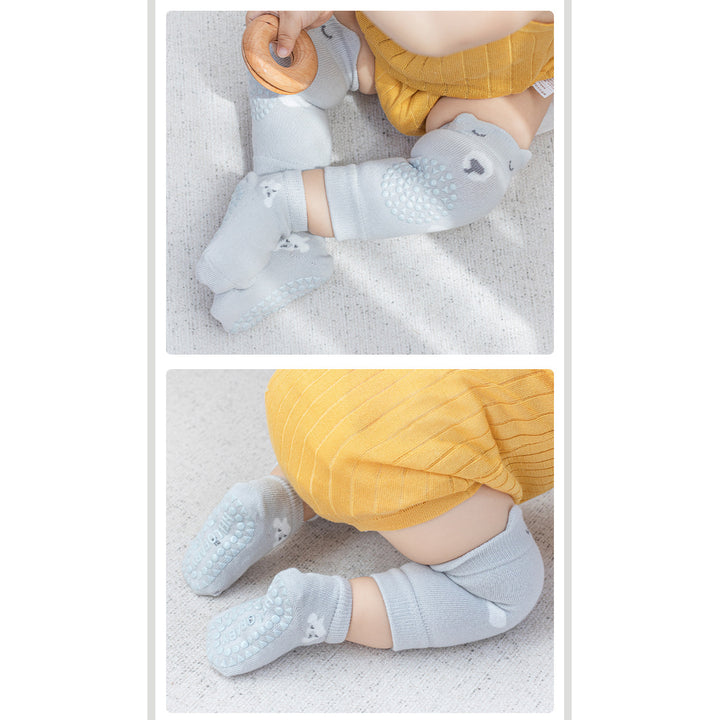 Baby Toddler Crawler Boy Girl Cartoon Anti-slip Knee Protecting Socks Ankle Socks - Little Kooma