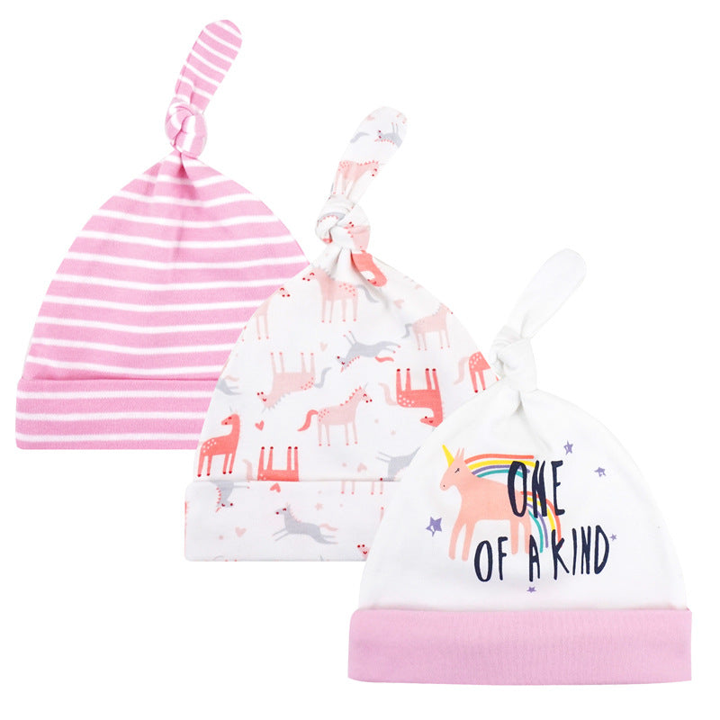 Baby Girl Hats 3 Piece Pack  0-6 Months - 0719 - Little Kooma