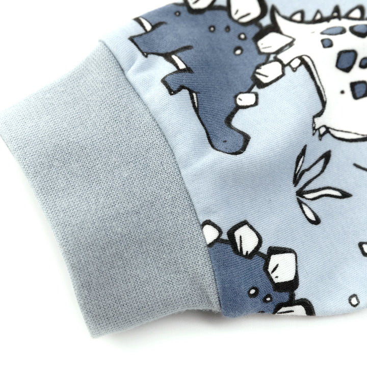 Baby Kids Pajamas Dinosaur White Top n Blue Pants Set - Little Kooma