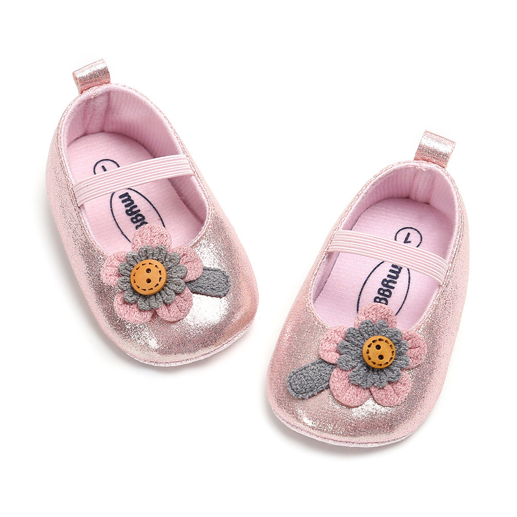 Baby Girl Glitter Flats Sunflower - 0912 - Little Kooma