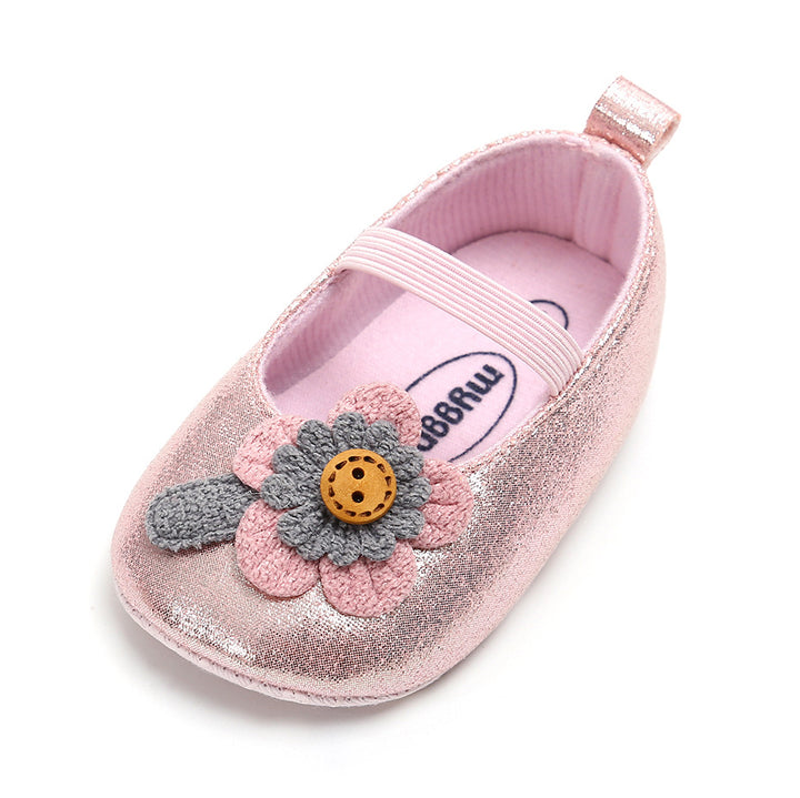 Baby Girl Glitter Flats Sunflower - 0912 - Little Kooma