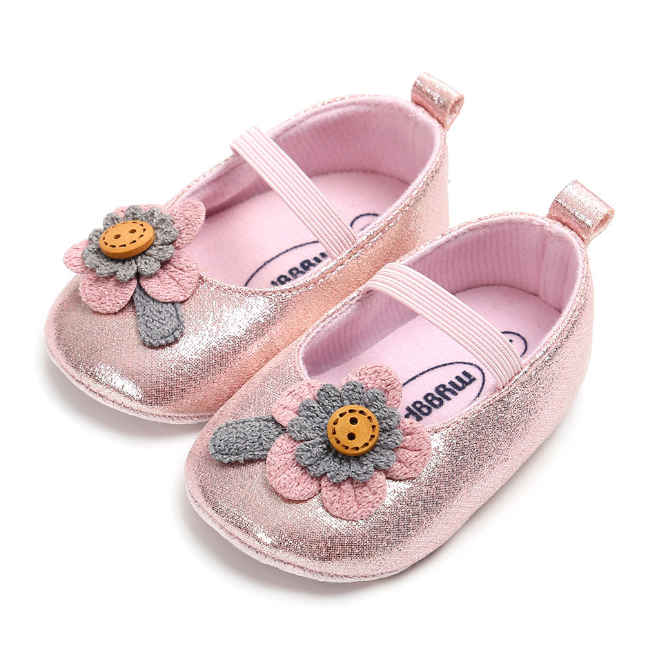 Baby Girl Glitter Flats Sunflower - 0912 - Little Kooma