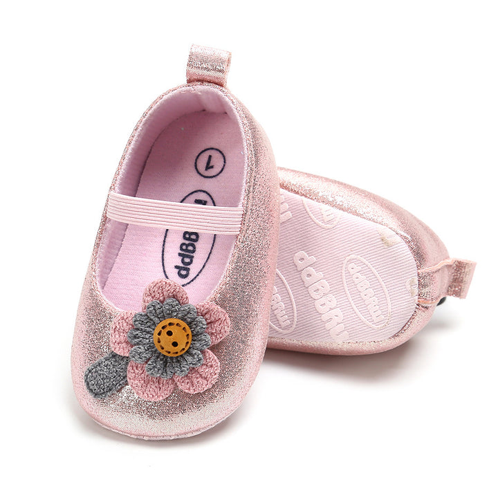 Baby Girl Glitter Flats Sunflower - 0912 - Little Kooma