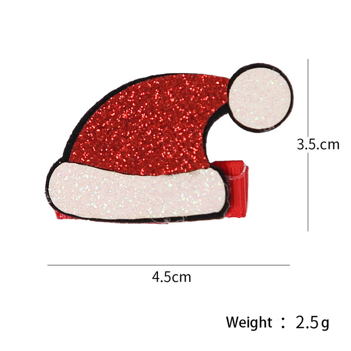 Girl's Christmas Holiday Glitter Hair Accessories Hair Clips - Little Kooma