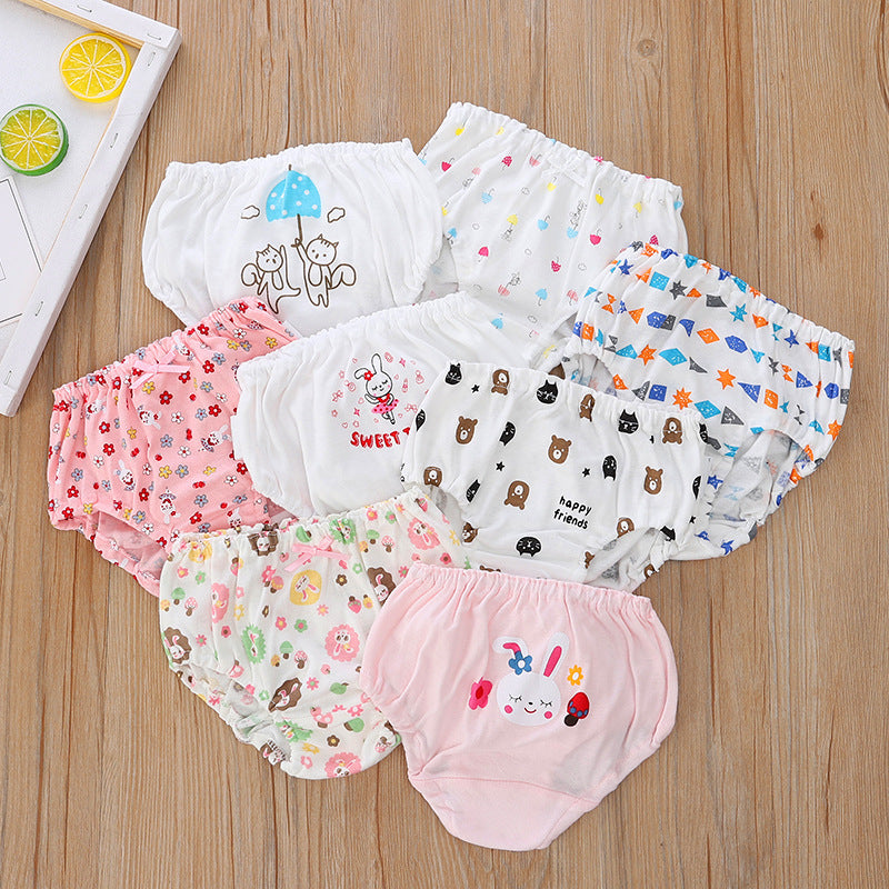 Baby Kid Girls Cotton Briefs Underwear Mushroom Bunny 2 Pack - Little Kooma