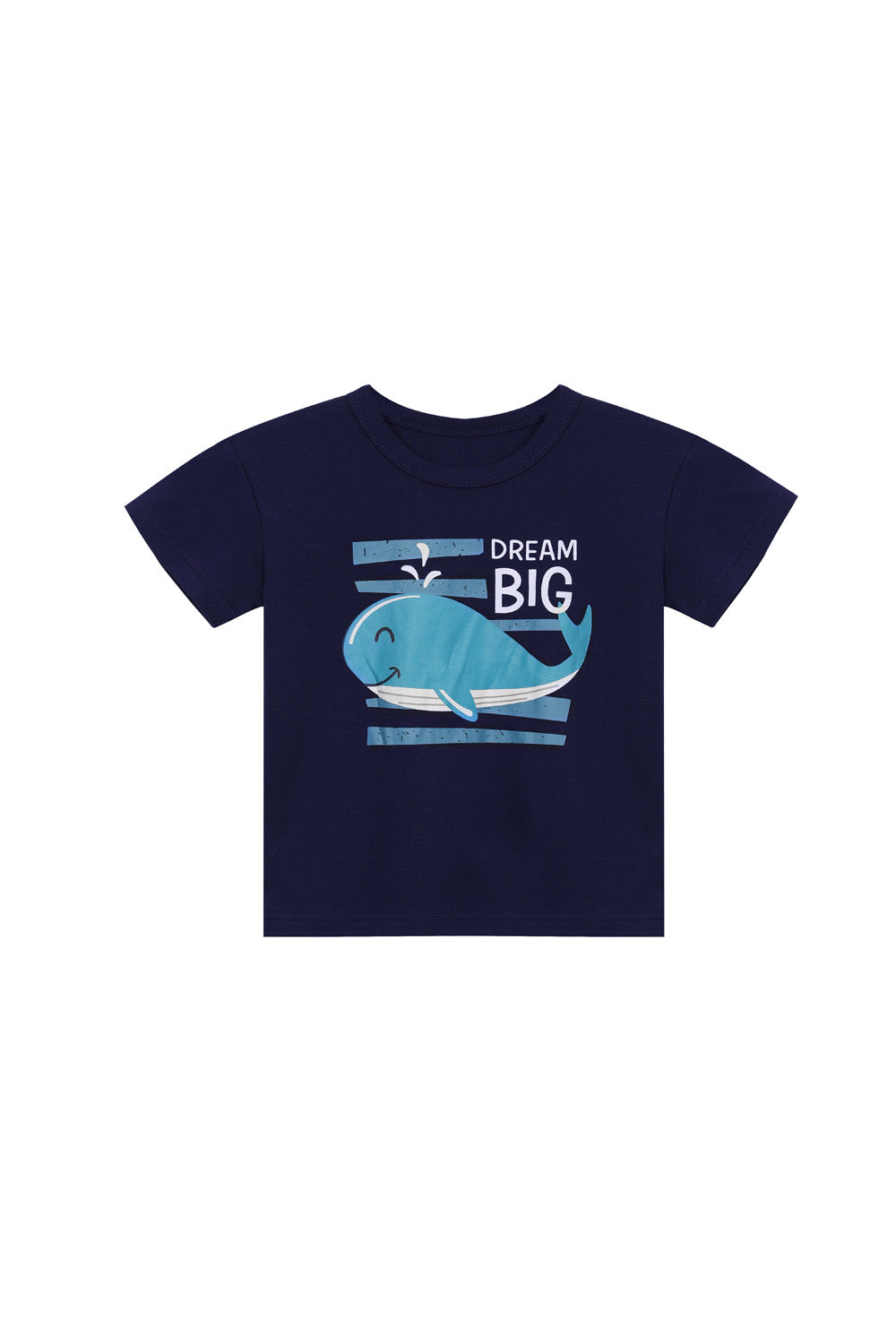 Baby Boy Whale Dark Blue Top n Grey Shorts Set - Little Kooma