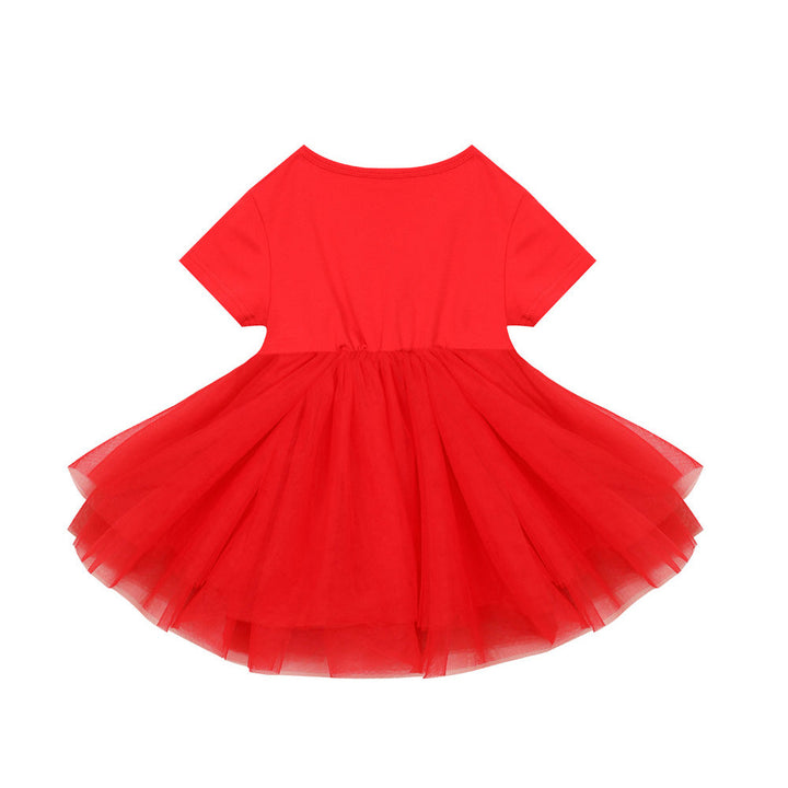 Baby Kids Christmas Outfit Red Reindeer Dress - Little Kooma