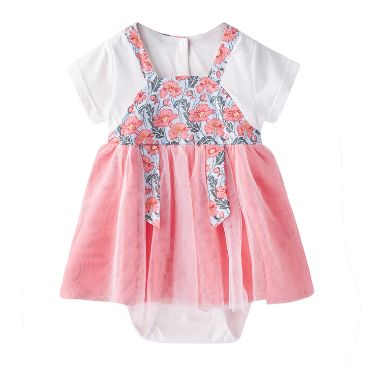 [BG03] Baby Girl Cheongsam Splicing Bodysuit Dress - Little Kooma