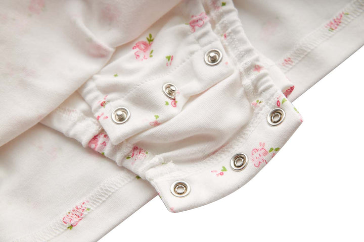 [ZBG04] Baby Girl White w Pink Rose Bodysuit Dress n Pink Cardigan w I Love Mummy 2 Pc Set - Little Kooma