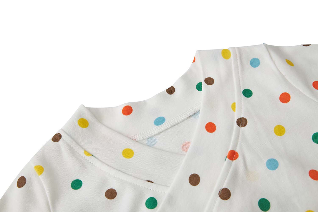 Baby Kimono Romper Colorful Polka Dots - Little Kooma