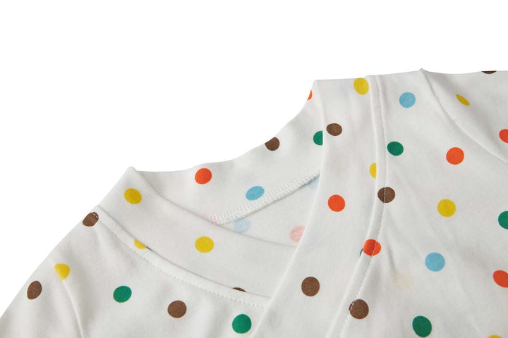 Baby Kimono Romper Colorful Polka Dots - Little Kooma