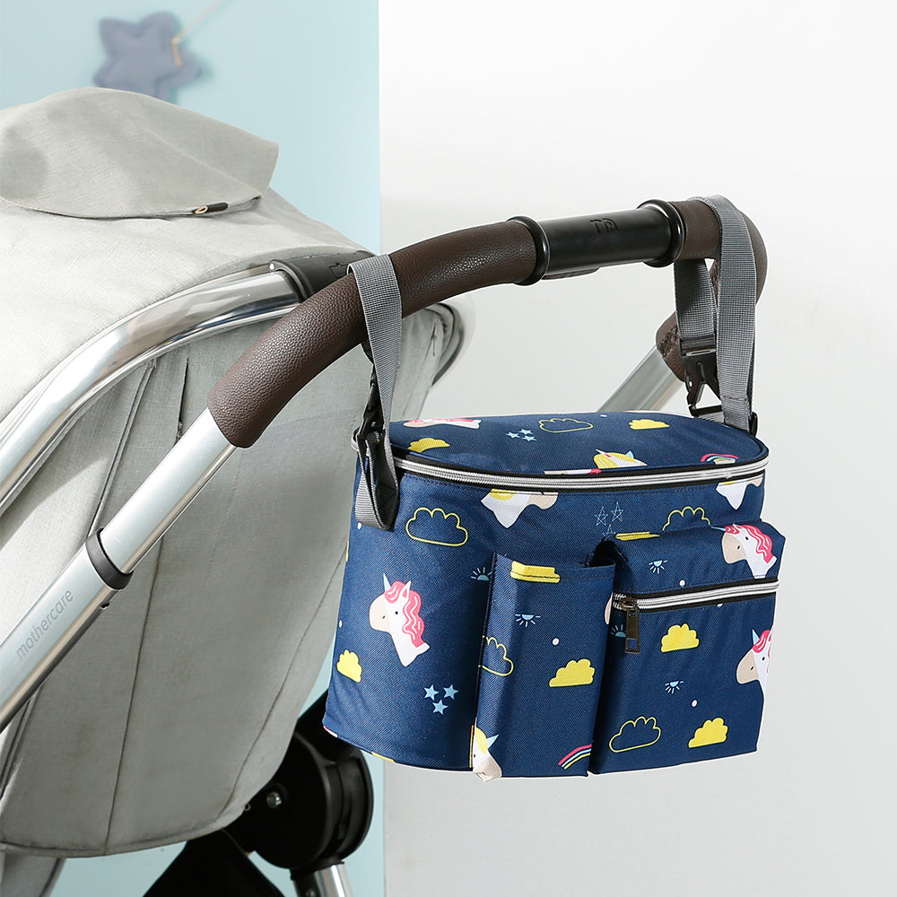 Baby Print Stroller Organizer Bag Pram Hang Pouch - Little Kooma