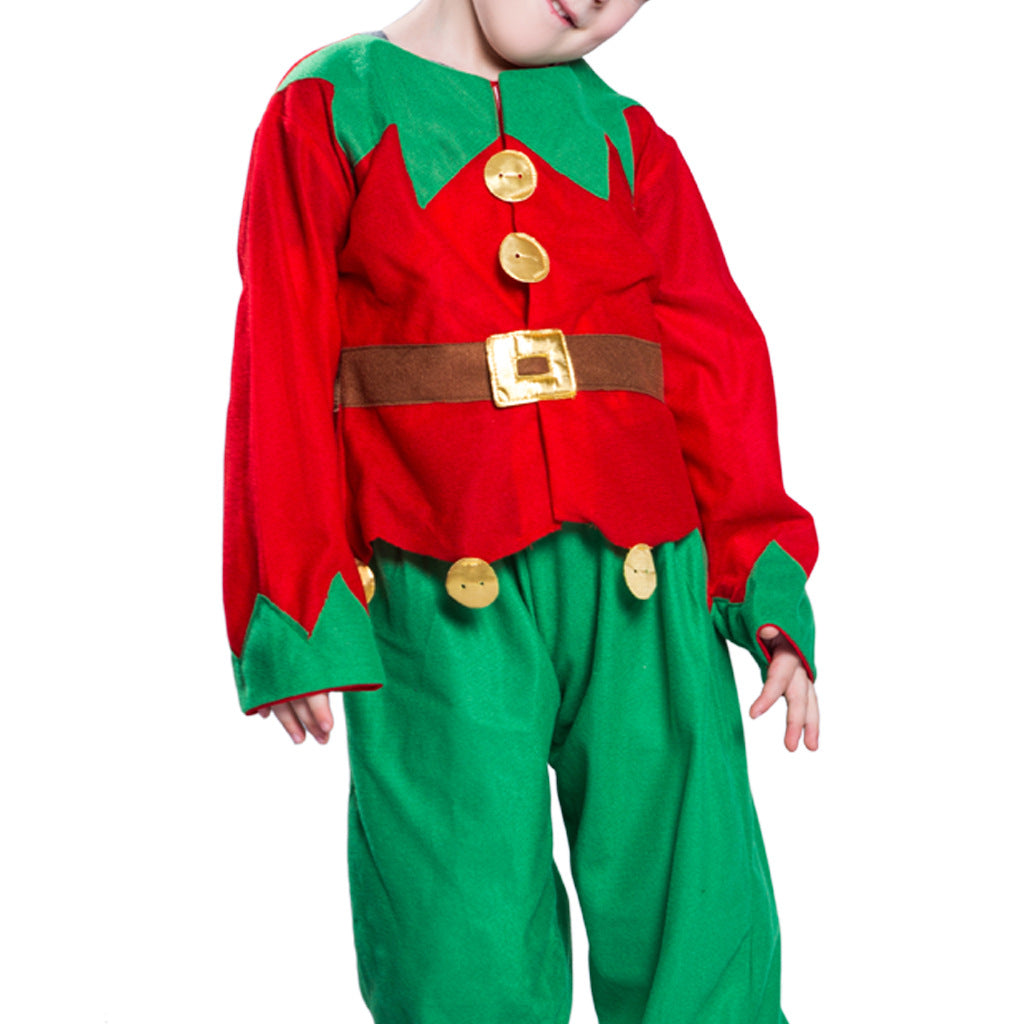 Kids Christmas Outfit Christmas Elf Red n Green Set - 1210 - Little Kooma