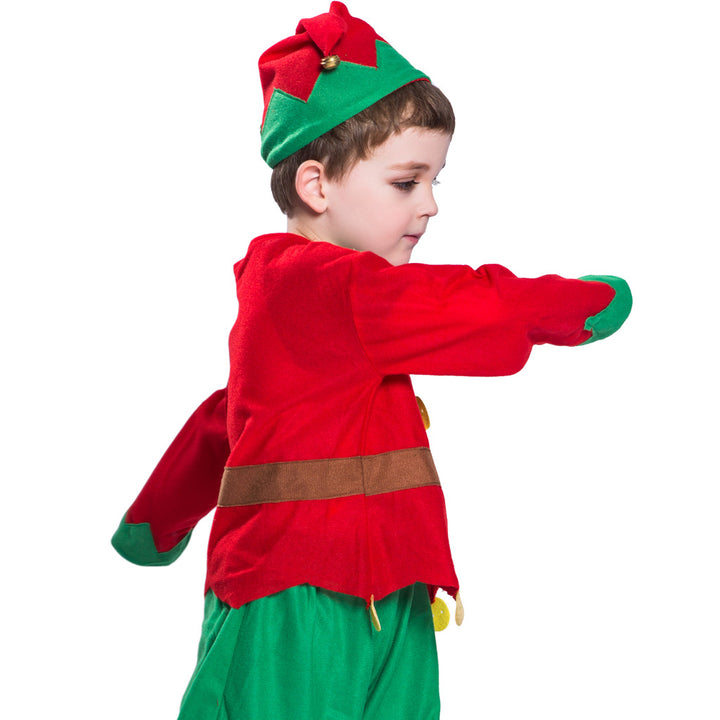 Kids Christmas Outfit Christmas Elf Red n Green Set - 1210 - Little Kooma