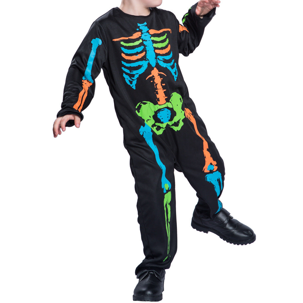 Kids Halloween Costume Colorful Skeleton FT20464 - Little Kooma