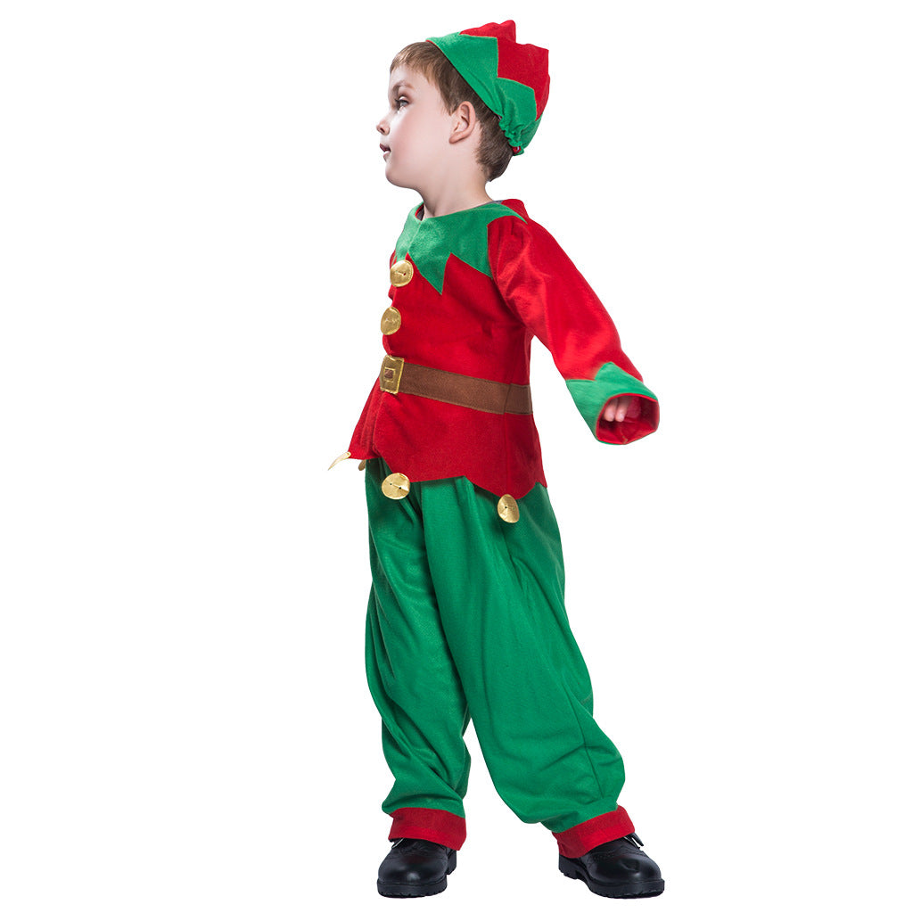 Kids Christmas Outfit Christmas Elf Red n Green Set - 1210 - Little Kooma