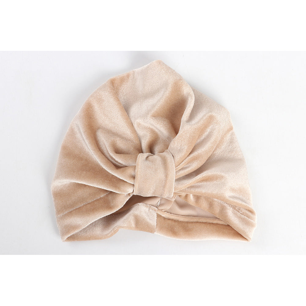 Baby Girl's Velour Turban Hat w Knot - 0816 - Little Kooma