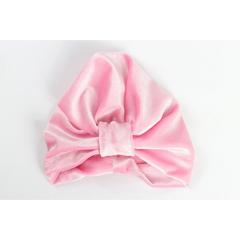 Baby Girl's Velour Turban Hat w Knot - 0816 - Little Kooma