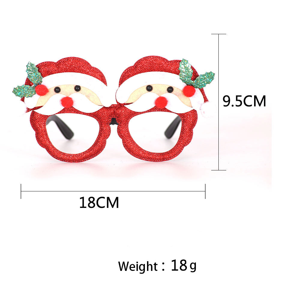 Christmas Holiday Glasses Glitter Glasses Frames Christmas Parties Accessories Photo Booth (One Size Fits All) - Little Kooma