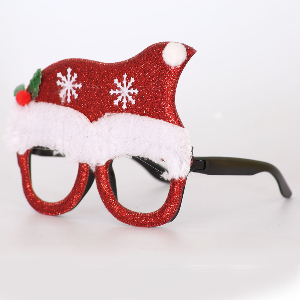 Christmas Holiday Glasses Glitter Glasses Frames Christmas Parties Accessories Photo Booth (One Size Fits All) - Little Kooma