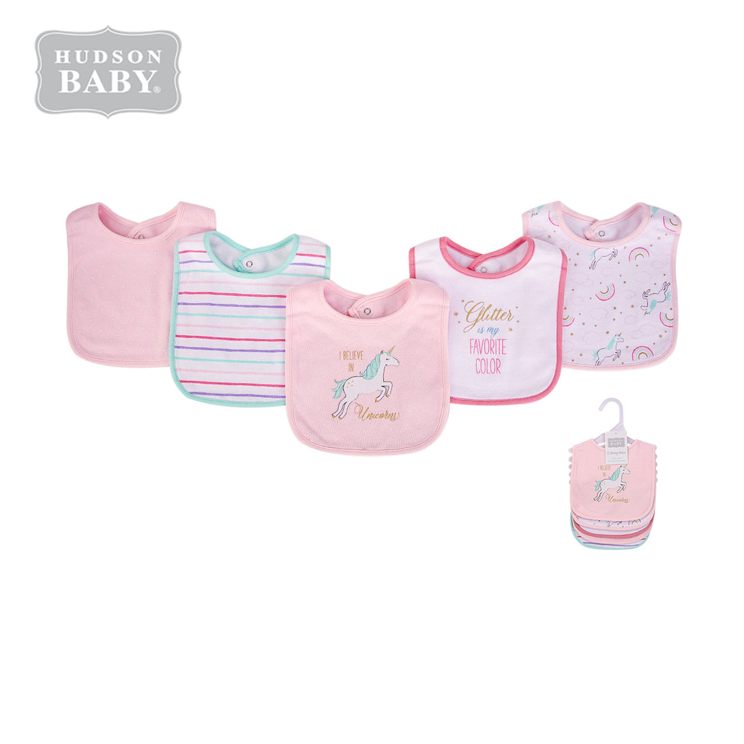 Baby 5pc Interlock Bibs Unicorn 17585 - Little Kooma