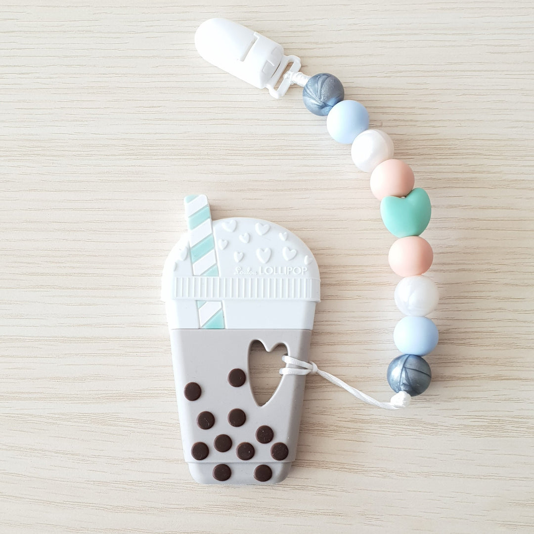 Milk Tea Bubble Tea Baby Teether Set Gem - Little Kooma