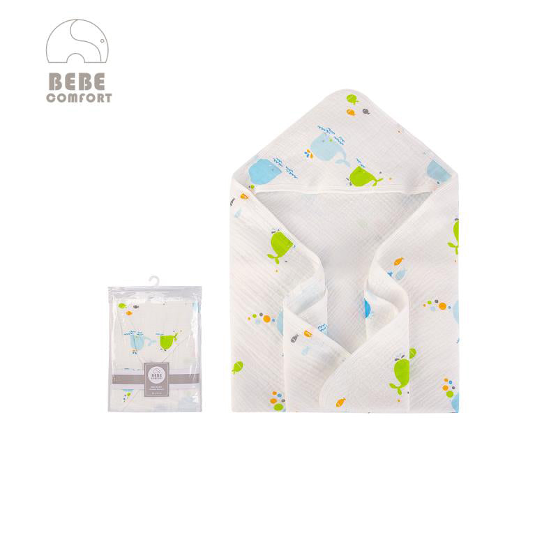 Bebe Comfort Baby Muslin Hooded Swaddle Blanket 76 x 76cm BC51511 - Little Kooma