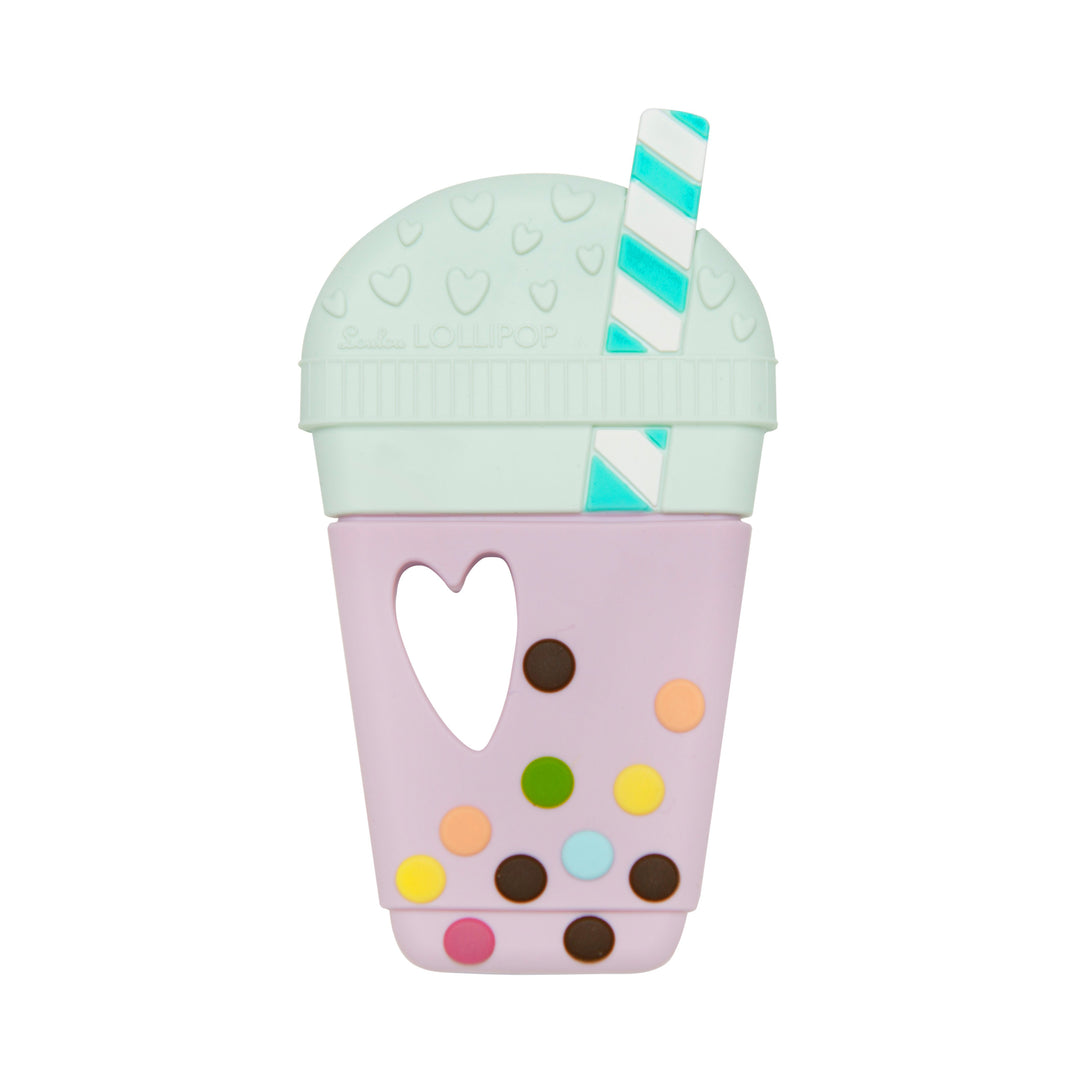 Taro Bubble Tea Baby Teether Set Gem - Lilac Mint - Little Kooma